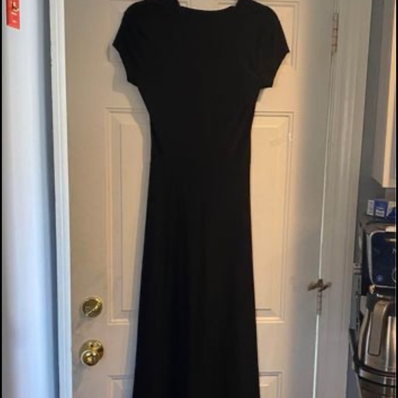 NWT Iman Black high low wrap style dress size small - Picture 4 of 4
